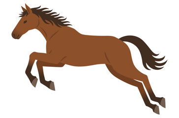 ジャンプする馬のイラスト