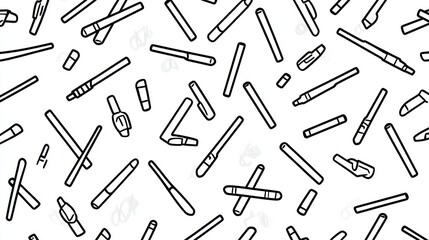 Obraz premium Assorted Stationery Pattern