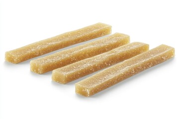 Sweet, light-tan, rectangular candies