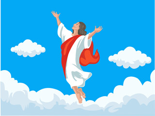 good friday jesus on the cloud vector graphic