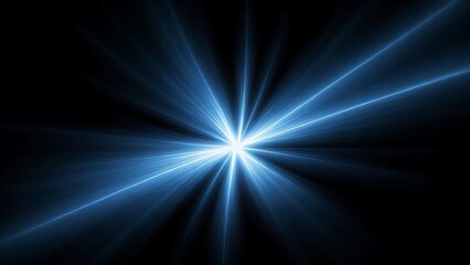 Obraz premium Abstract Blue Light Burst, Radiating Energy