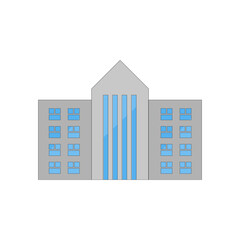 City building isolated on white background