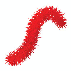 Christmas tinsel isolated on white background