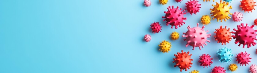 Vibrant Splashes of Multicolored Paint on a Deep Blue Canvas Creating a Dynamic and Expressive Artistic Composition Radiating Creativity and Energy