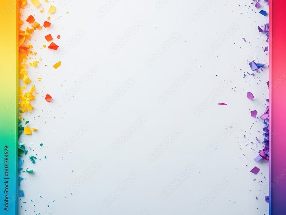 Poster Vibrant and Colorful Icons Set Against a Bright White Background Creating a Playful and Engaging Visual Display with Distinctive Shapes and Forms