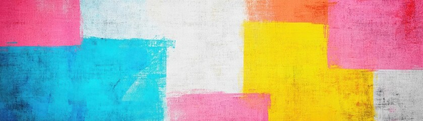 Vibrant Abstract Artwork Featuring Bold Colors and Dynamic Shapes Against a Clean White Background Evoking Emotions of Joy and Creativity in Artistry