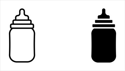 Baby bottle icon set. for mobile concept and web design. vector illustration on a white background.