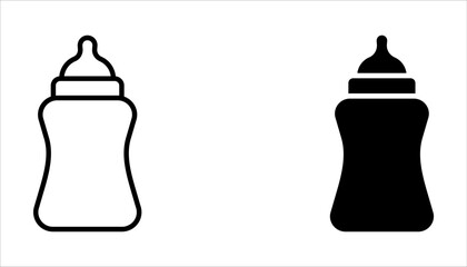 Baby bottle icon set. for mobile concept and web design. vector illustration on a white background.