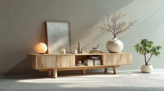 Modern Minimalist Wooden TV Stand