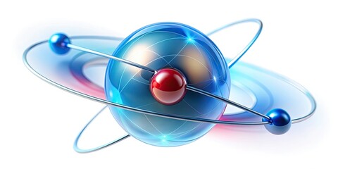 Long Exposure Oxygen Molecule, Isolated White Background, Scientific Photography, Molecular Structure, Atomic Image, Science, Chemistry, Physics,