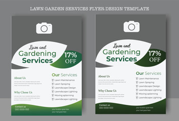 Lawn and gardening service flyer design template. Tree and gardening service poster leaflet design. Tree and gardening service poster leaflet design. lawnmower flyer template