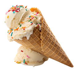 ice cream cone isolated on transparent background