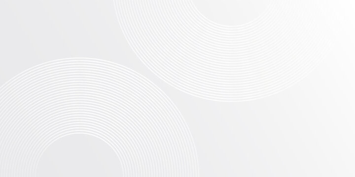 White cirle lines on gray background. Modern shiny blue circle modern abstract simple