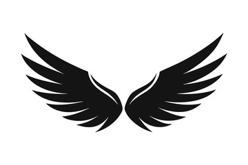 Wing silhouettes vector illustration 