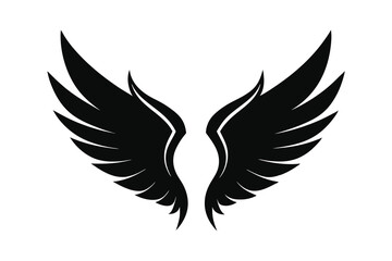 Wings silhouette vector illustration