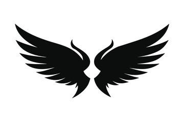 Wings silhouette vector illustration