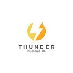thunder logo icon vector template