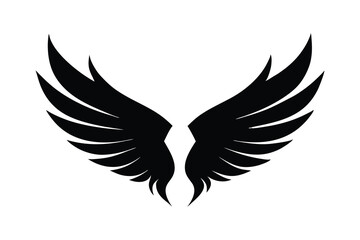 Wings icon silhouette vector illustration 