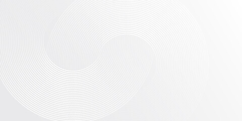 White cirle lines on gray background. Modern shiny blue circle modern abstract