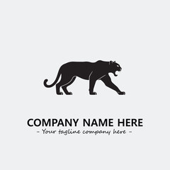 Phanter illustration black and white for logo company vector image
