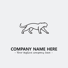 Phanter illustration black and white for logo company vector image
