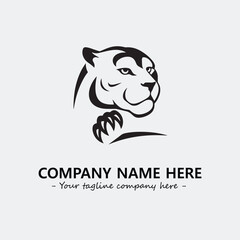 Phanter illustration black and white for logo company vector image
