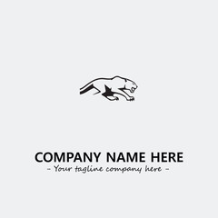 Phanter illustration black and white for logo company vector image
