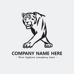 Phanter illustration black and white for logo company vector image
