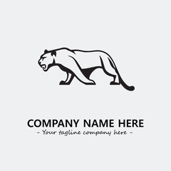 Phanter illustration black and white for logo company vector image
