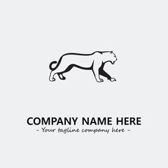 Phanter illustration black and white for logo company vector image
