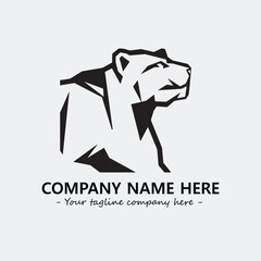 Phanter illustration black and white for logo company vector image
