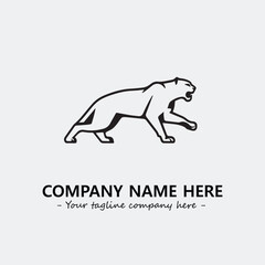 Phanter illustration black and white for logo company vector image
