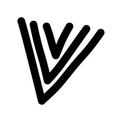 V shape graphic resource