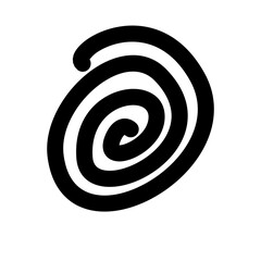 Swirly spiral silhouette