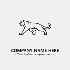 Phanter illustration black and white for logo company vector image
