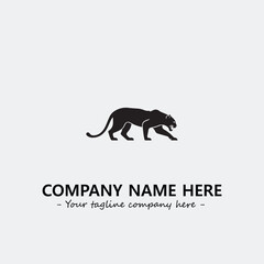 Phanter illustration black and white for logo company vector image
