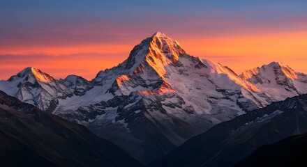 sunset over the mountains