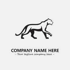 Phanter illustration black and white for logo company vector image
