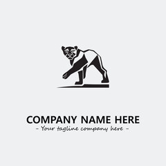 Phanter illustration black and white for logo company vector image
