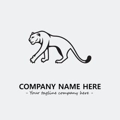 Phanter illustration black and white for logo company vector image
