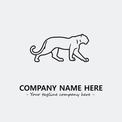 Phanter illustration black and white for logo company vector image
