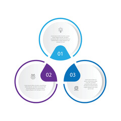 Design template infographic vector element with 3 step and icons