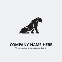 Phanter illustration black and white for logo company vector image
