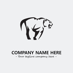 Phanter illustration black and white for logo company vector image
