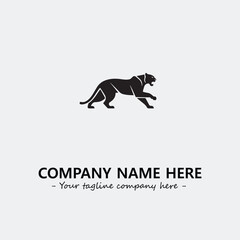 Phanter illustration black and white for logo company vector image
