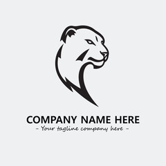 Phanter illustration black and white for logo company vector image
