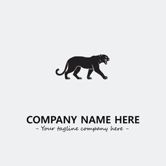 Phanter illustration black and white for logo company vector image
