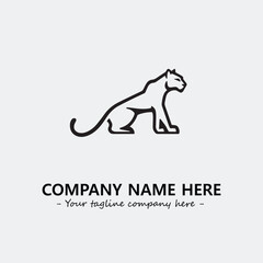 Obraz premium Phanter illustration black and white for logo company vector image 