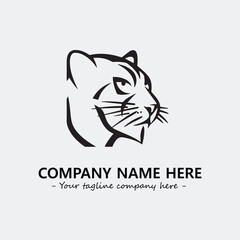 Phanter illustration black and white for logo company vector image
