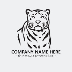 Phanter illustration black and white for logo company vector image
